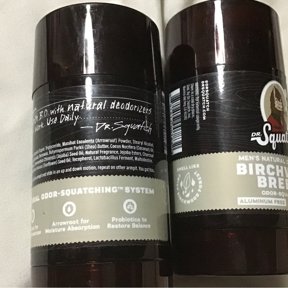 COPY - 2 Dr. Squatch natural deodorant Birchwood breeze 2.65 oz each new - Picture 2 of 4